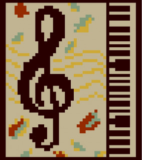 Fall Piano C2C Lap Blanket Downloadable Pattern