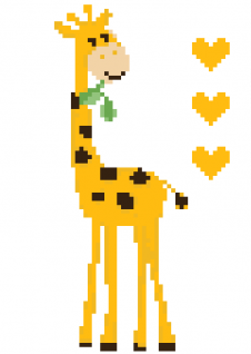 Super Cute Giraffe C2C Lap Blanket downloadable pattern