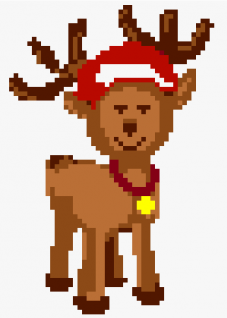Christmas Reindeer C2C Lap Blanket Downloadable Pattern
