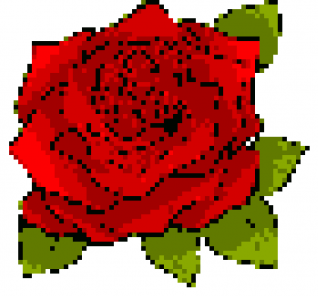 Red Rose C2C Lap Throw Blanket Downloadable Pattern