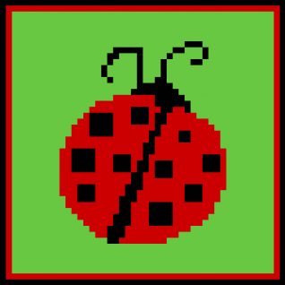 Cute single Ladybug C2C Lap Blanket Downloadable Pattern
